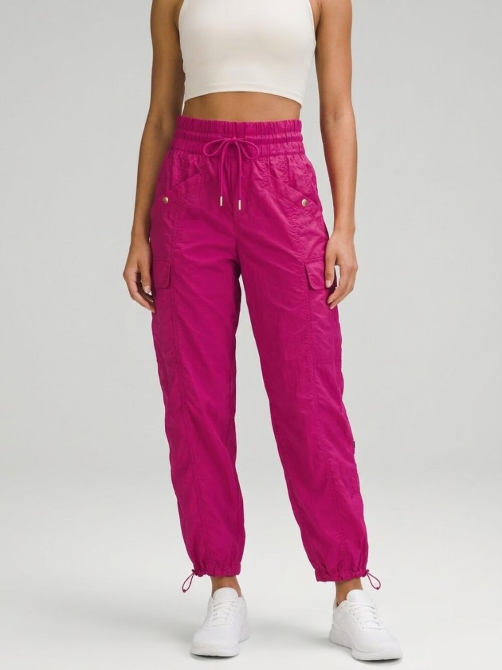 ATHLETA x ALICIA KEYS Cargo Pink Parachute Women Track Jogger Pant Sz 2 Gorpcorp